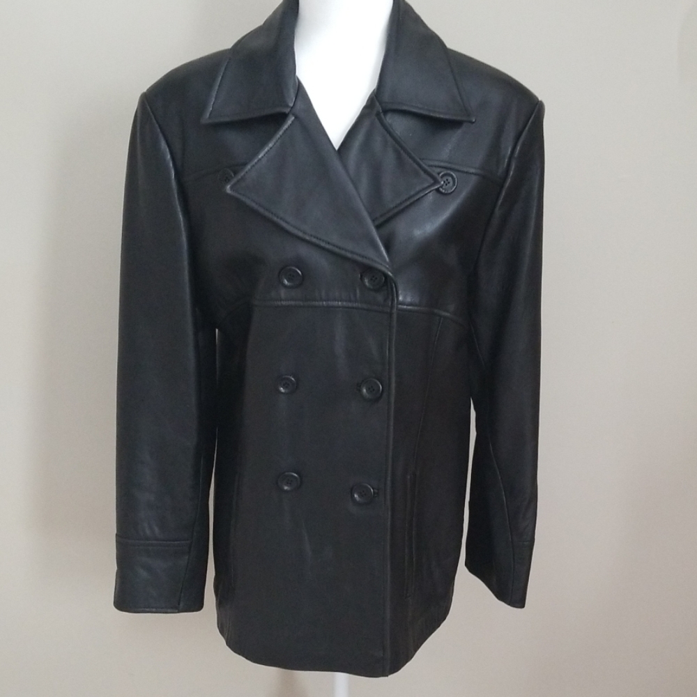 Womens Kenneth Cole Reaction leather coat